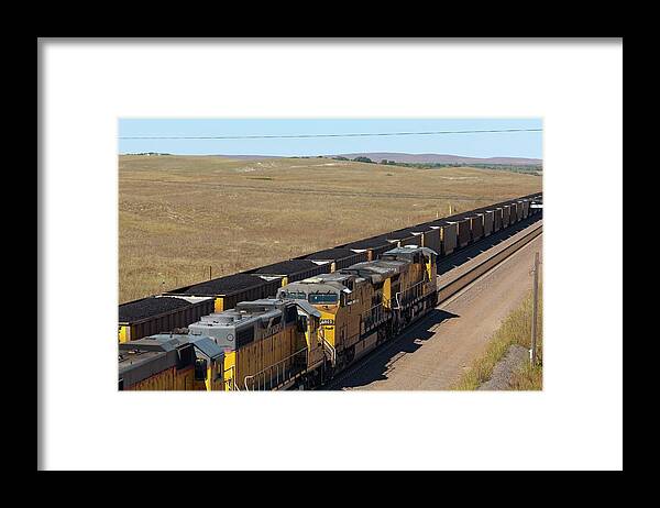 Train Framed Print featuring the photograph Coal Trains #1 by Jim West