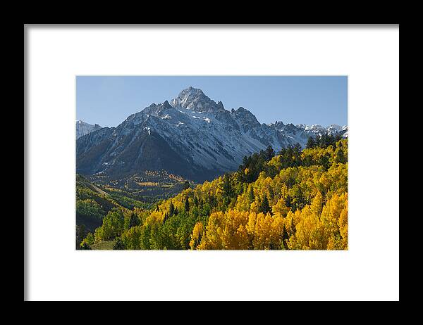 Sneffels Framed Print featuring the photograph Colorado 14er Mt. Sneffels by Aaron Spong