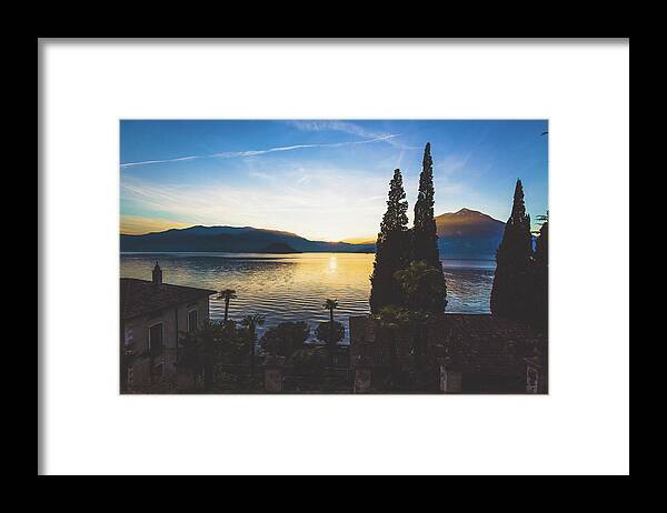 Residential District Framed Print featuring the photograph Como District Lake, Varenna #1 by Deimagine