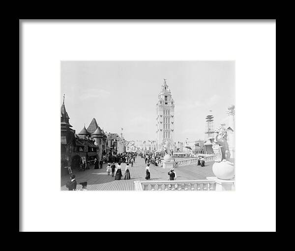 1904 Framed Print featuring the photograph Coney Island Dreamland #1 by Granger