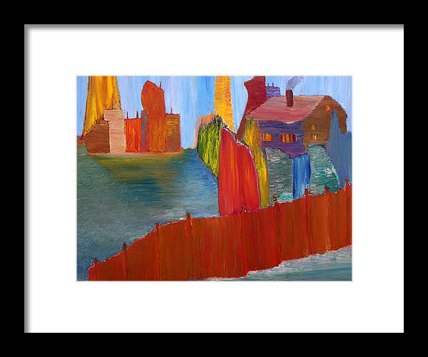 Contrasts Framed Print featuring the painting Contrasts #1 by Vadim Levin