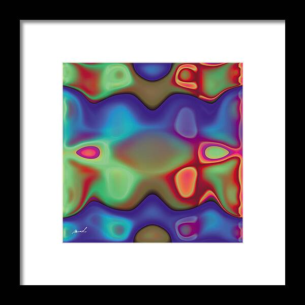 Psychedelic Framed Print featuring the digital art Cool Hot Colors 6 #1 by The Art of Marsha Charlebois