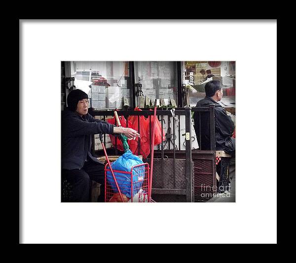 Chinatown Framed Print featuring the photograph Couple #2 by Miriam Danar