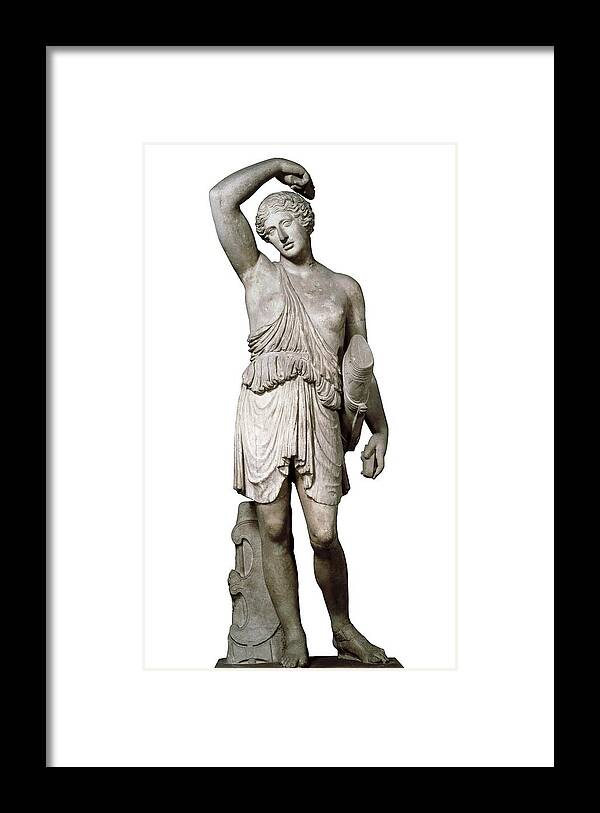 Vertical Framed Print featuring the photograph Cresiles, 5th C. Bc. Wounded Amazon #1 by Everett