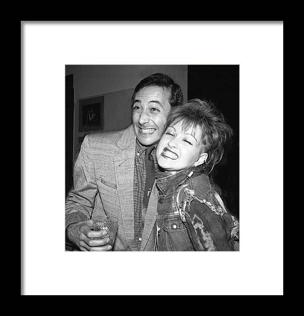 Cyndi Lauper Framed Print featuring the photograph Cyndi Lauper and Pee Wee Herman by Nancy Clendaniel