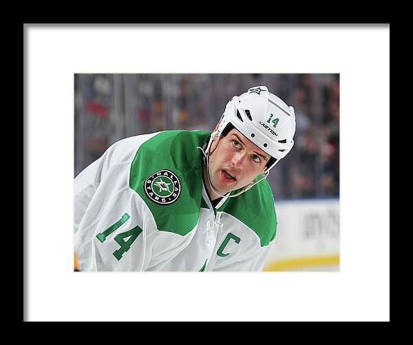 Jamie Benn Framed Print featuring the photograph Dallas Stars V Buffalo Sabres #1 by Bill Wippert