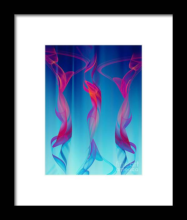 Abstract Framed Print featuring the digital art Dancers #1 by Klara Acel