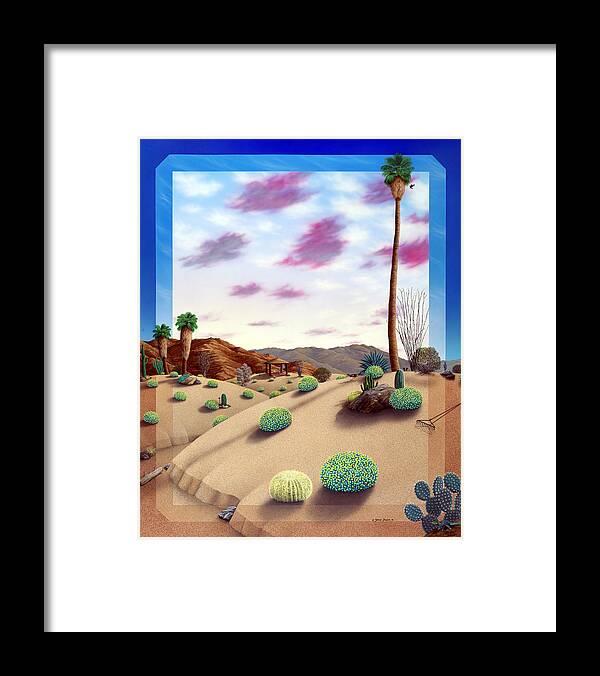 Desert Framed Print featuring the painting Desert Gazebo #2 by Snake Jagger