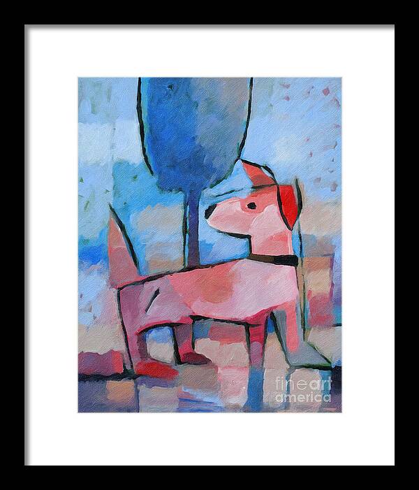 Dog Framed Print featuring the painting Doggy #1 by Lutz Baar