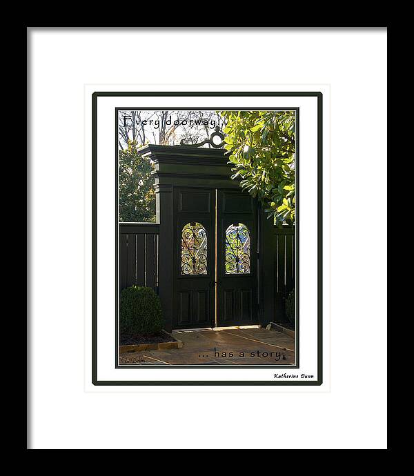 Gate Framed Print featuring the photograph Doorway #1 by Carol Erikson