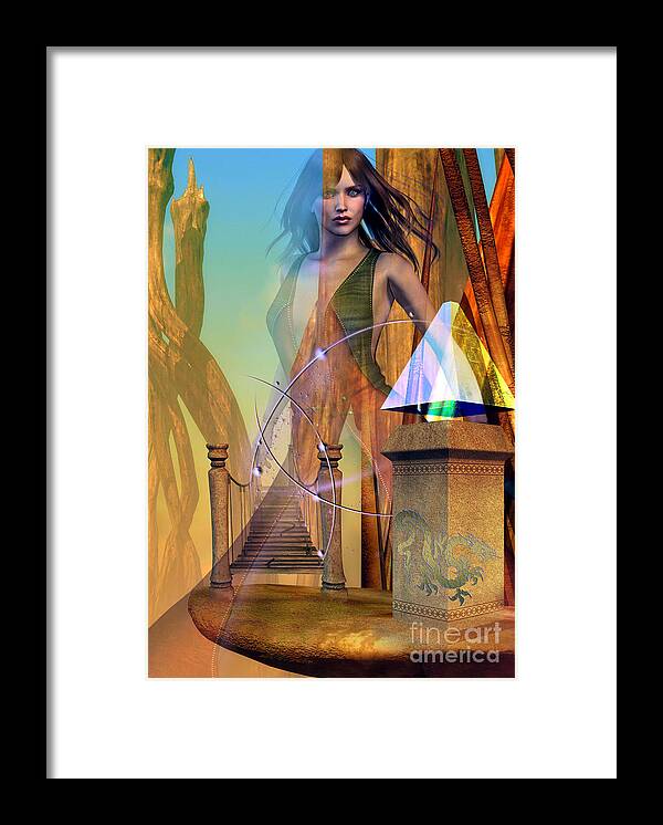 Ley Lines Framed Print featuring the digital art Dragon Path #1 by Shadowlea Is