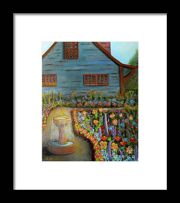 Garden Framed Print featuring the painting Dream Garden by Laurie Morgan