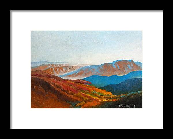 Autumn Framed Print featuring the painting East Fall Blue Ridge Mountains 2 by Catherine Twomey