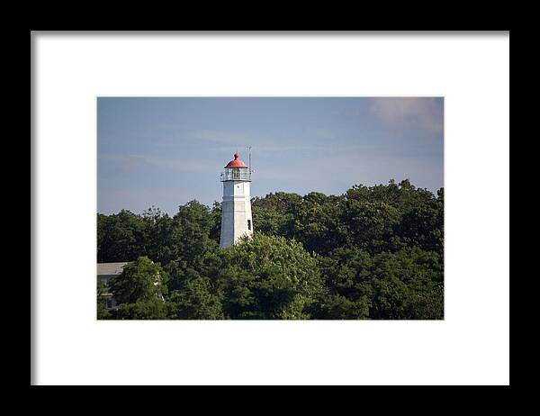 Eatons Neck Lighthouse Framed Print featuring the photograph Eatons Neck Lighthouse #1 by Susan Jensen