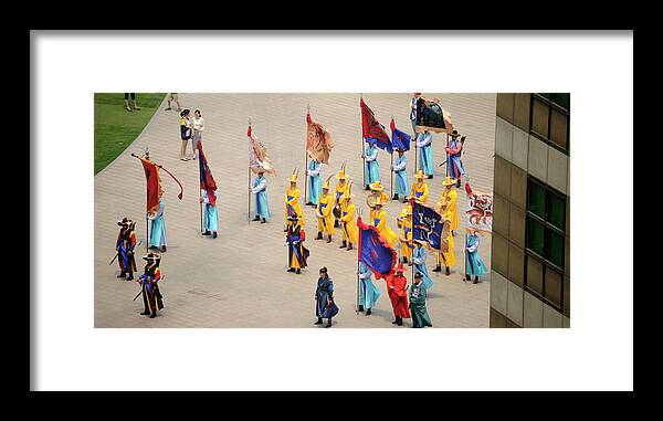 Photography Framed Print featuring the photograph Elevated View Of A Procession #1 by Panoramic Images