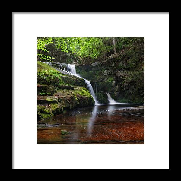 Waterfalls Framed Print featuring the photograph Enders Falls Spring Square by Bill Wakeley