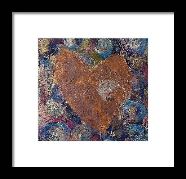 Eternal Heart Framed Print featuring the painting Eternal Heart #1 by Christine Nichols