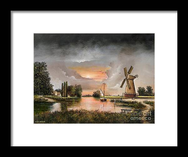 Countryside Framed Print featuring the painting Fairhaven Mill - England by Ken Wood