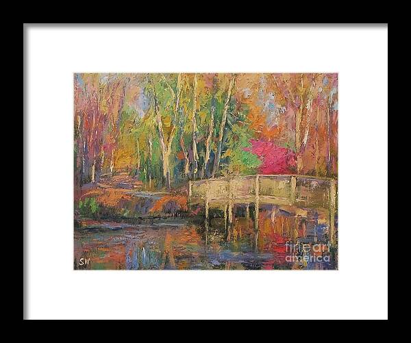Sean Wu Framed Print featuring the painting Fall Color by Sean Wu
