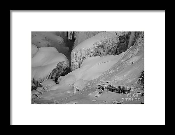 American Framed Print featuring the photograph Falls in Winter #1 by JT Lewis