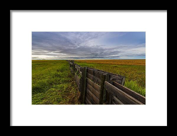 Fence Framed Print featuring the photograph Fence landscape #1 by Nebojsa Novakovic
