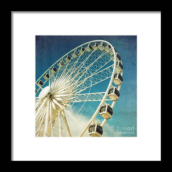 Wheel Framed Print featuring the photograph Ferris wheel retro #1 by Jane Rix