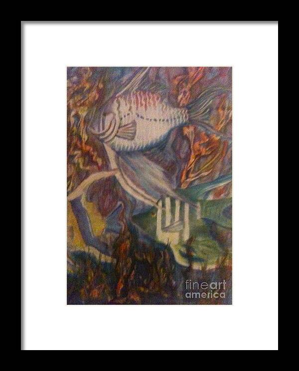 Fish Framed Print featuring the painting 1 Fish 2 Fish 3 Fish by Bonnie Peacher