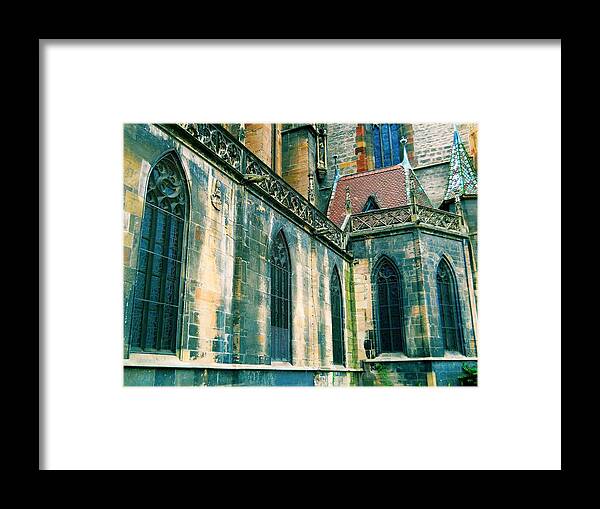 St. Martin's Church Framed Print featuring the digital art Five Window Arches by Maria Huntley