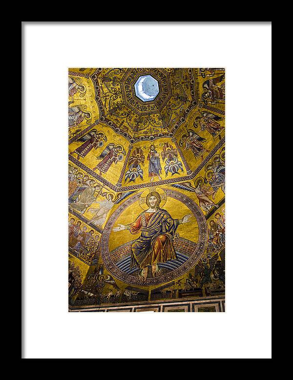 Architectural Framed Print featuring the photograph Florence Baptistry Ceiling, Florence #1 by Kenneth Murray