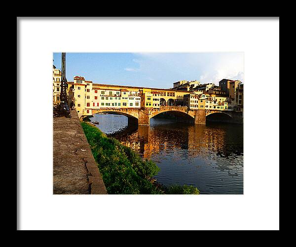 Italy Framed Print featuring the photograph Florence Italy Ponte Vecchio #1 by Irina Sztukowski