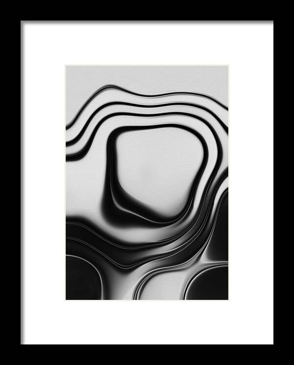 Shadow Framed Print featuring the painting Flow #2 by Jack Zulli
