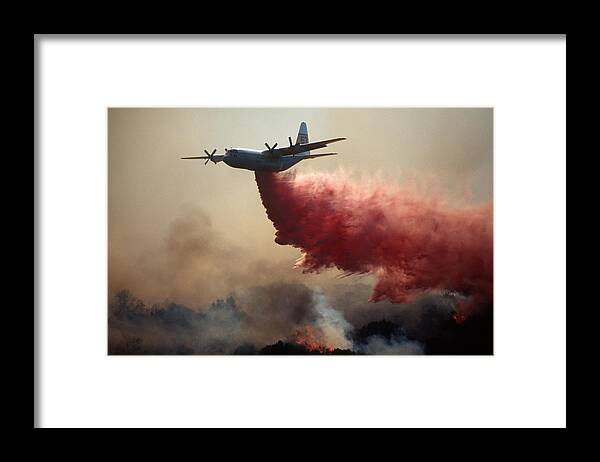 Aircraft Framed Print featuring the photograph Forest Fire #1 by Richard Hansen