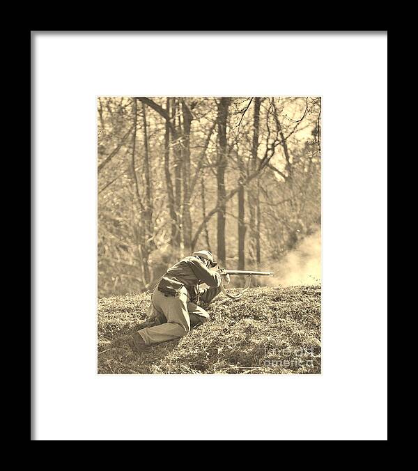 Sepia Framed Print featuring the photograph Civil War Photography In Sepia by Jocelyn Stephenson
