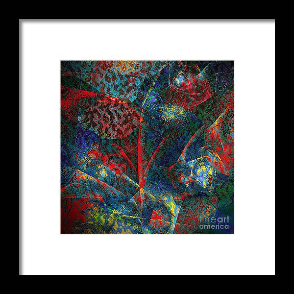 Flower Framed Print featuring the digital art Fractal Flower #1 by Klara Acel