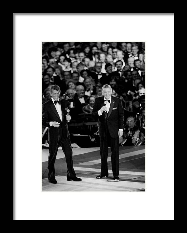 Singer Framed Print featuring the photograph Frank Sinatra and Dean Martin #1 by Mountain Dreams