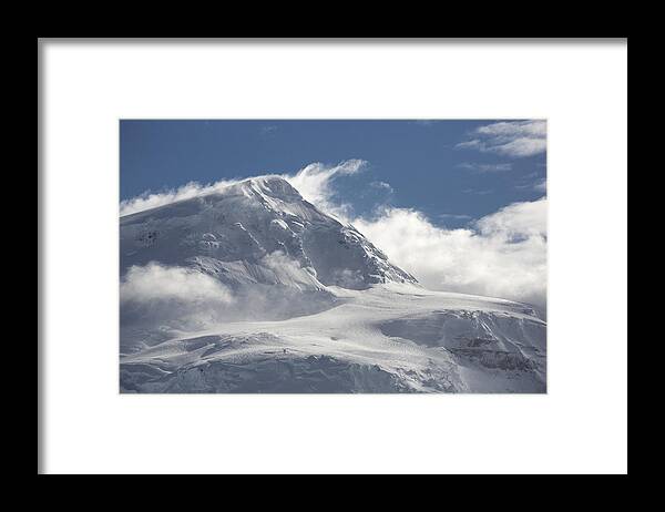 Feb0514 Framed Print featuring the photograph Glaciated Peaks Anvers Isl Antarctica #1 by Matthias Breiter