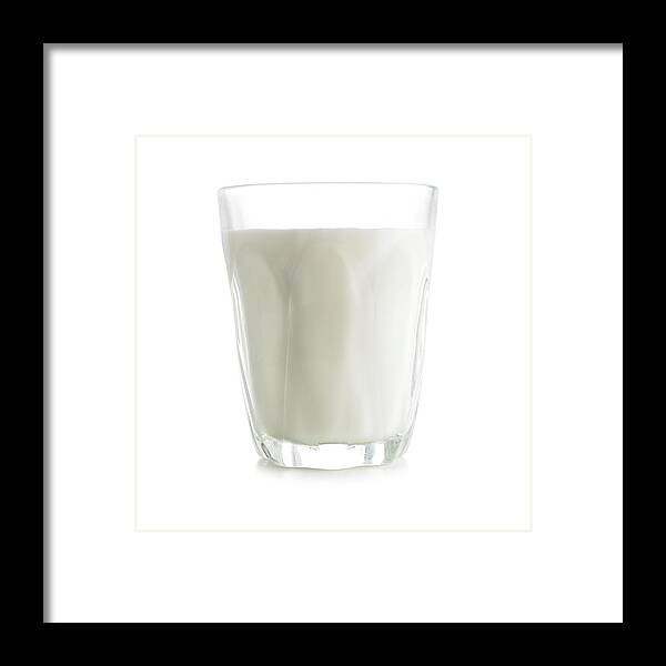 Close Up Framed Print featuring the photograph Glass Of Milk by Science Photo Library