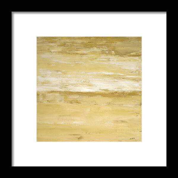 Abstract Framed Print featuring the painting Golden Glow by Tamara Nelson