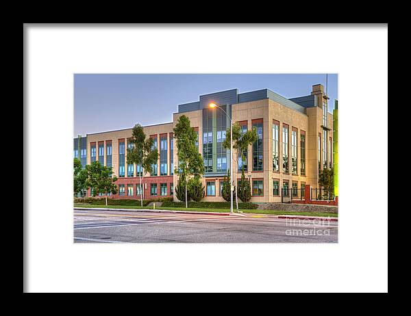 Grand Central Campus Burbank/glendale Framed Print featuring the photograph Grand Central 3 Centre digital new media Campus Burbank #1 by David Zanzinger