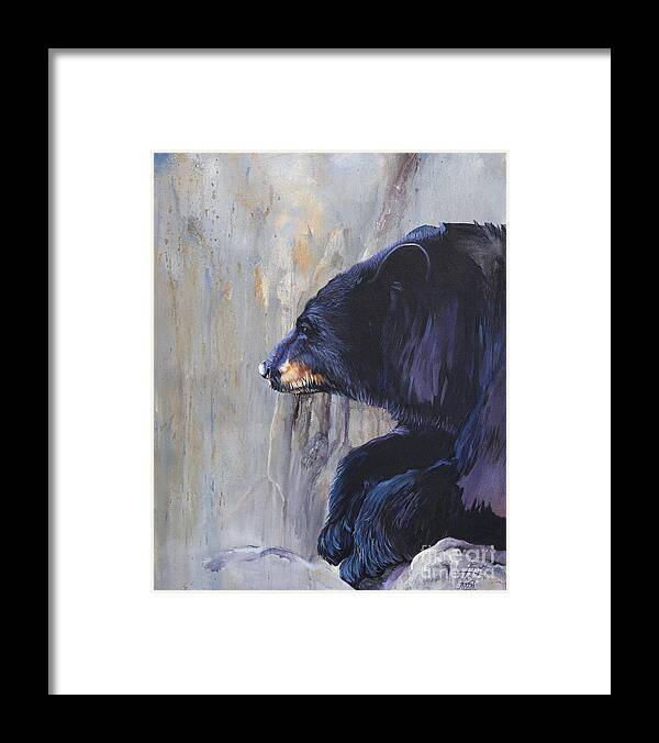 Bear Framed Print featuring the painting Grandfather Bear by J W Baker