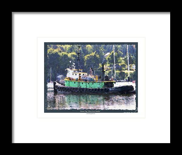 Tug Framed Print featuring the photograph Green Tug #1 by Kenneth De Tore