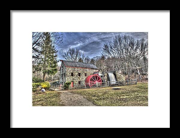 Mill Framed Print featuring the photograph Grist Mill Sudbury #1 by Adam Green