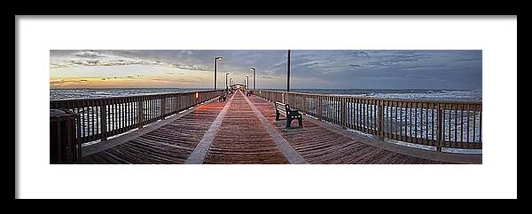 Palm Framed Print featuring the digital art Gulf State Pier #1 by Michael Thomas