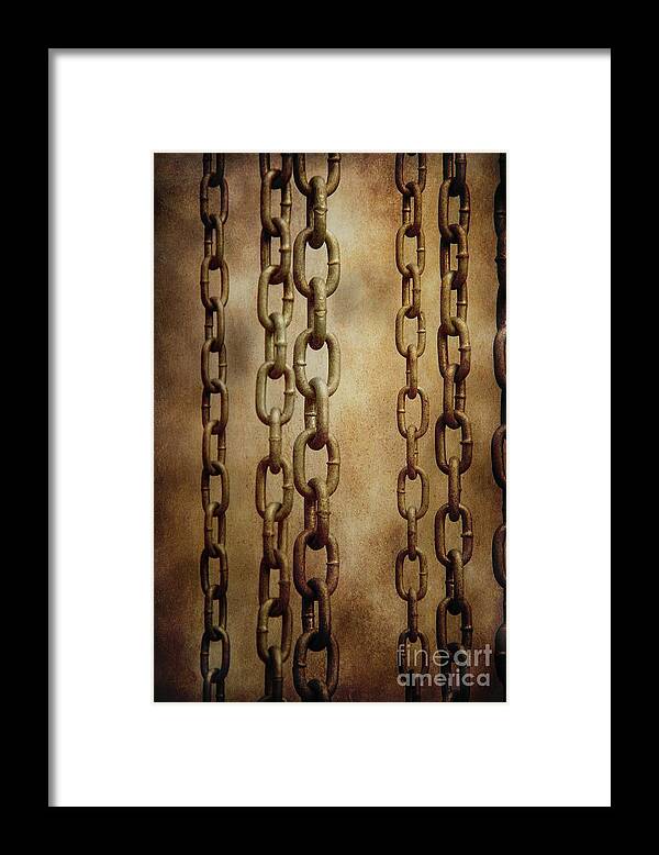 Derelict Framed Print featuring the photograph Hanged Chains #1 by Carlos Caetano