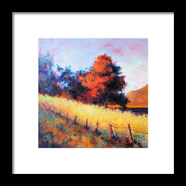 Autumn Framed Print featuring the painting Harmony #1 by Peggy Wrobleski