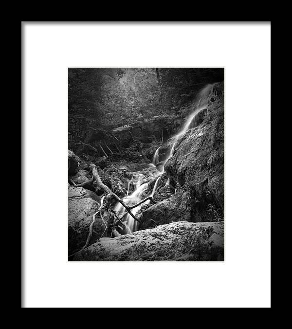 Black Framed Print featuring the photograph Falling by Alan Raasch