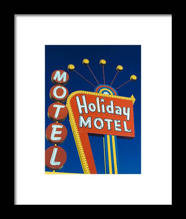 Holiday Framed Print featuring the photograph Holiday Motel by Matthew Bamberg