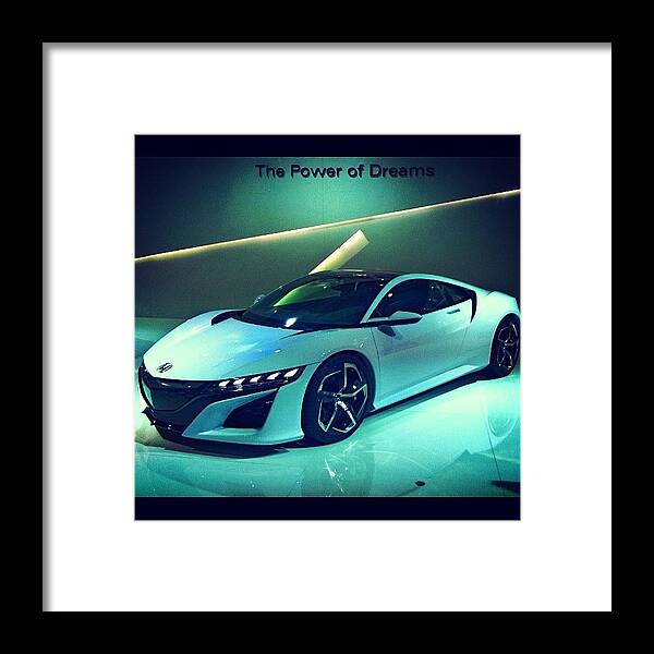 Autoexpo2014 Framed Print featuring the photograph #honda #conceptcar #blue #car #cars #1 by Rahul Singh