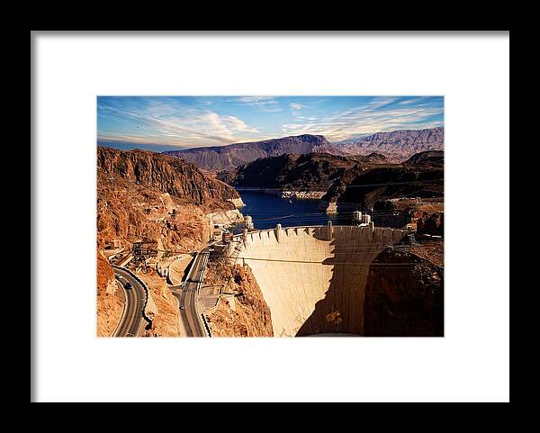 Hoover Dam Photo Framed Print featuring the photograph Hoover Dam Nevada by Bob Pardue