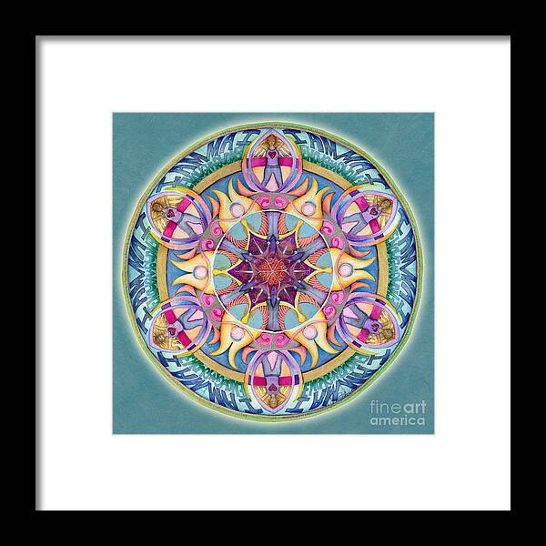 Mandala Framed Print featuring the painting I Am Enough Mandala by Jo Thomas Blaine